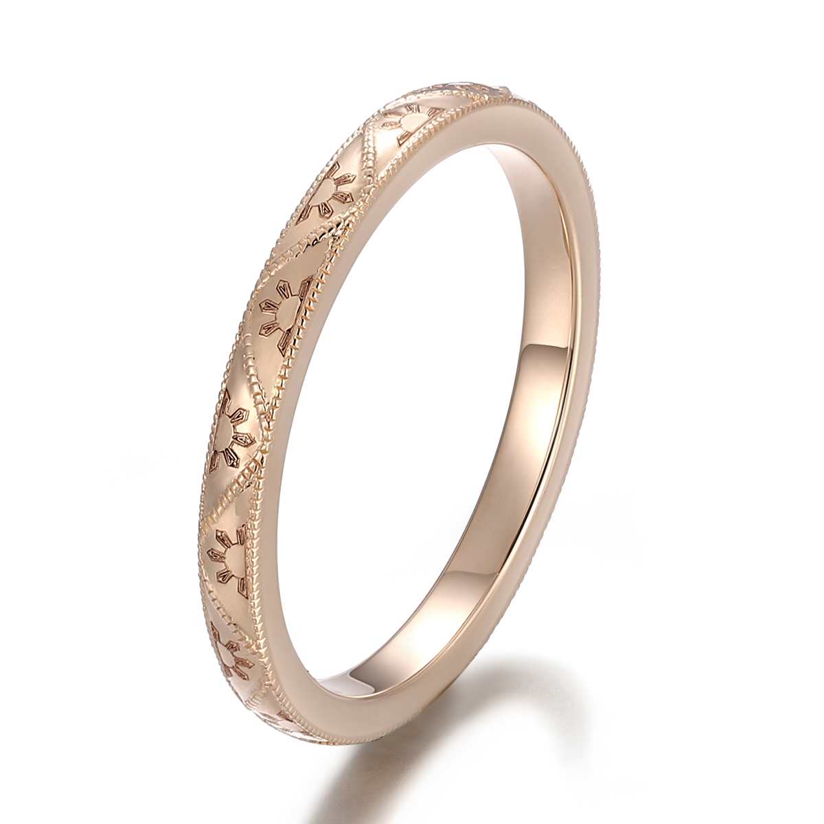 Gold Plated Ring - Provence 925 Sterling Silver Jewelry Milgrain