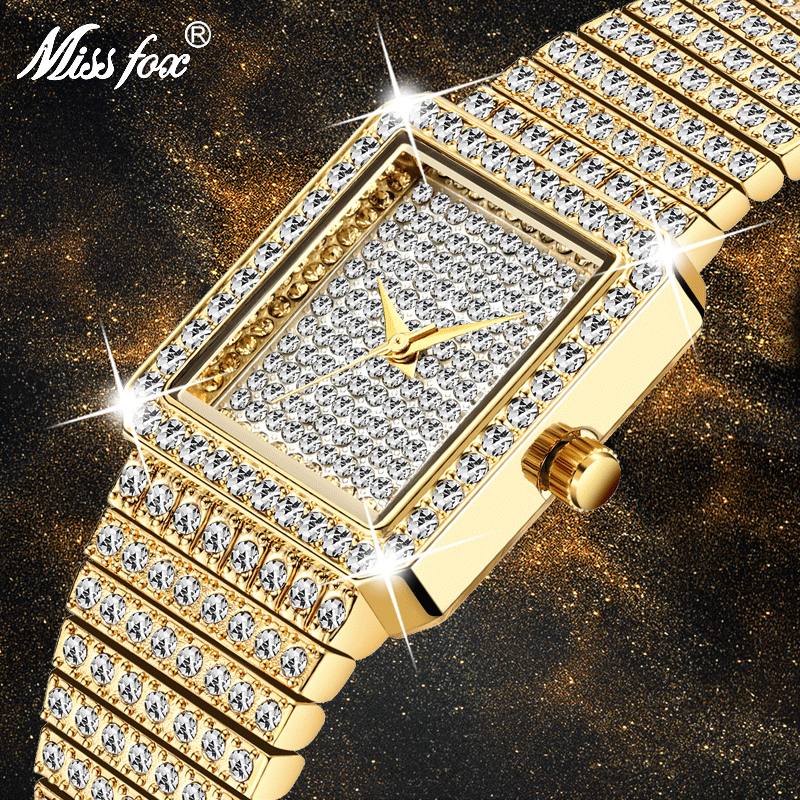 Jewelry Watches Gold - MISSFOX Diamond Watch For Women Luxury
