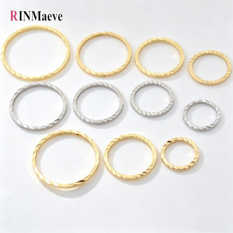 Gold Plated Ring - 20PCS 10MM 12MM 18MM 14K Gold