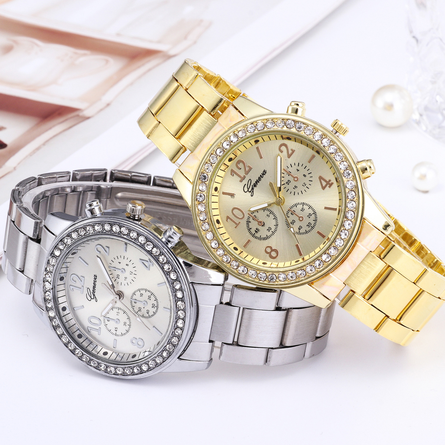 Jewelry Watches Gold - Gold Women Watch Geneva Classic Stainless