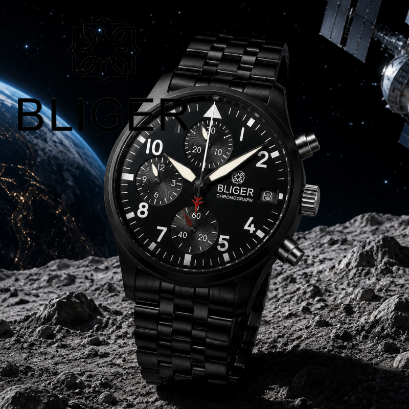 Jewelry For Watches - BLIGER Full Black Brushed 38mm VK67