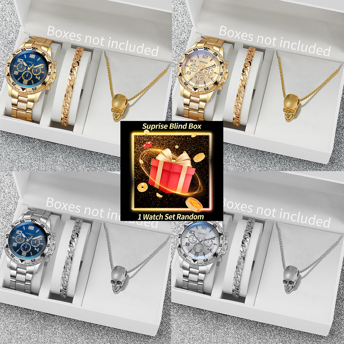 Jewelry Clasp Watches - Surprise Mystery Watch Set Blind Box-3PCS/Set