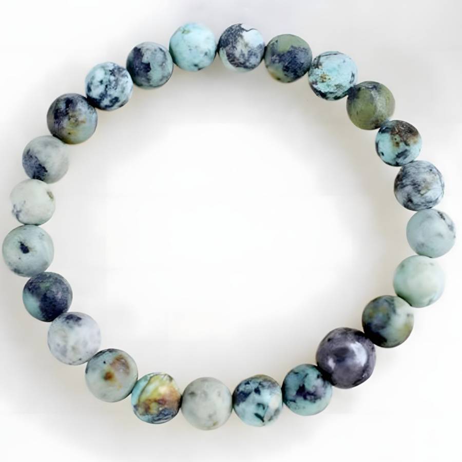 Gemstone Bracelet Healing - Natural African Turquoise Beads Gemstone Handmade