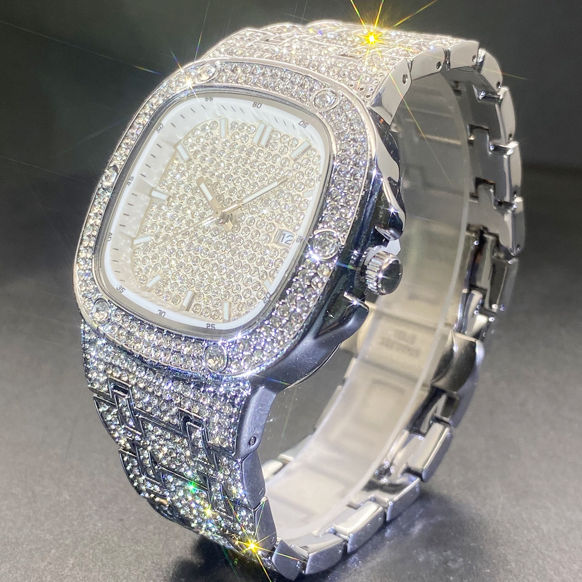 Jewelry Clasp Watches - Square Wrist Watch for Men Women