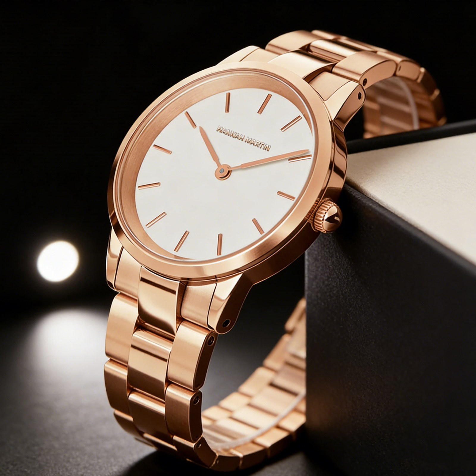 Jewelry Clasp Watches - Womens Watch Rose Gold Stainless Steel