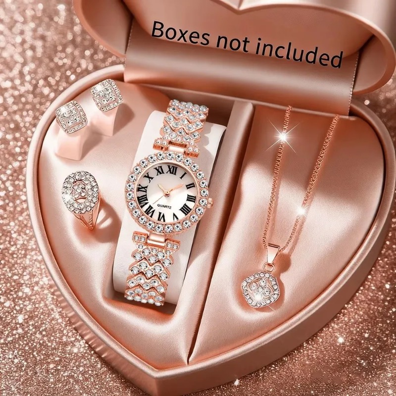 5PCS Luxury Rhinestone Women's - Jewelry Clasp Watches avis et prix