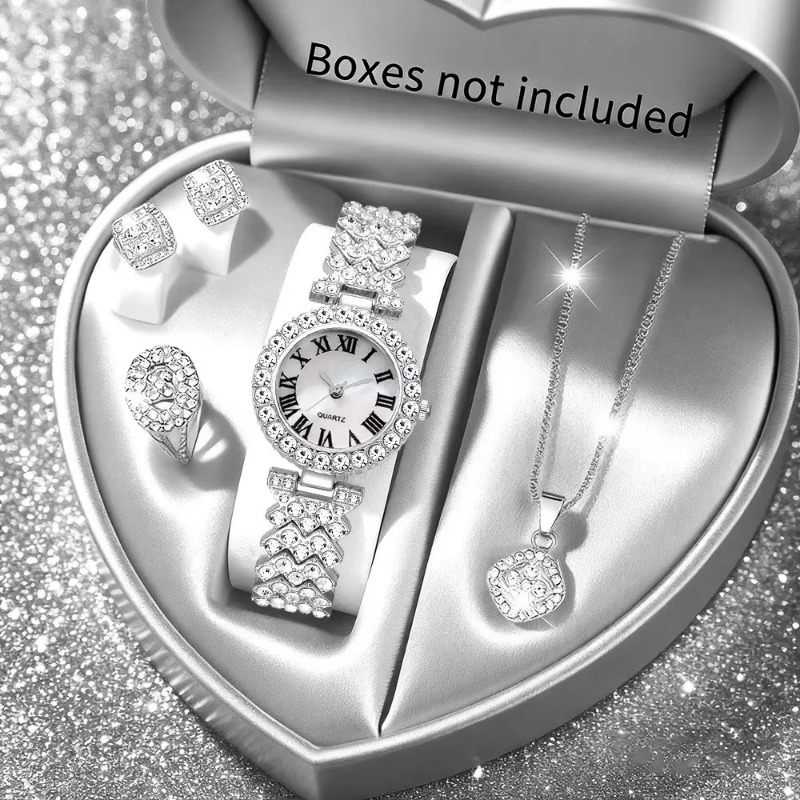 5PCS Luxury Rhinestone Women's - Jewelry Clasp Watches avis et prix