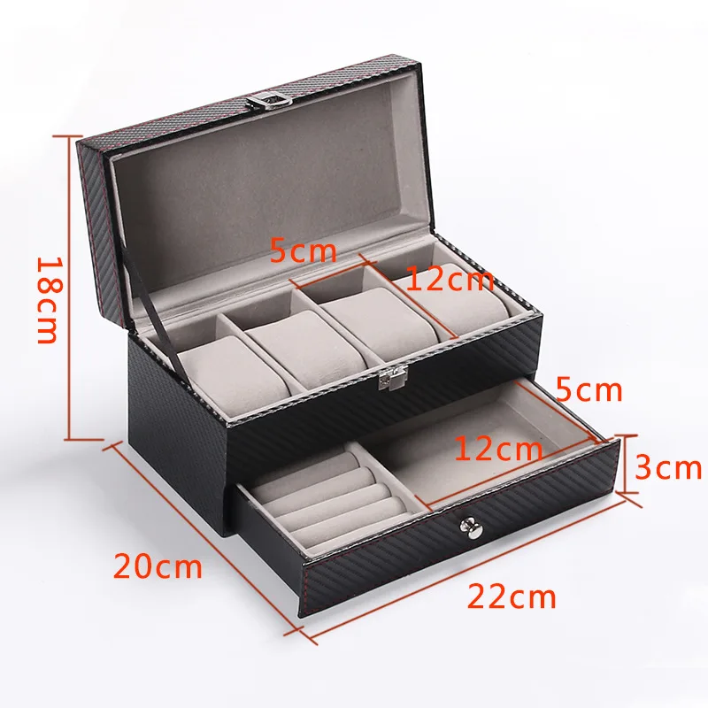 4 Slots Watch Boxes Double Car - Best Jewelry Watches avis et prix