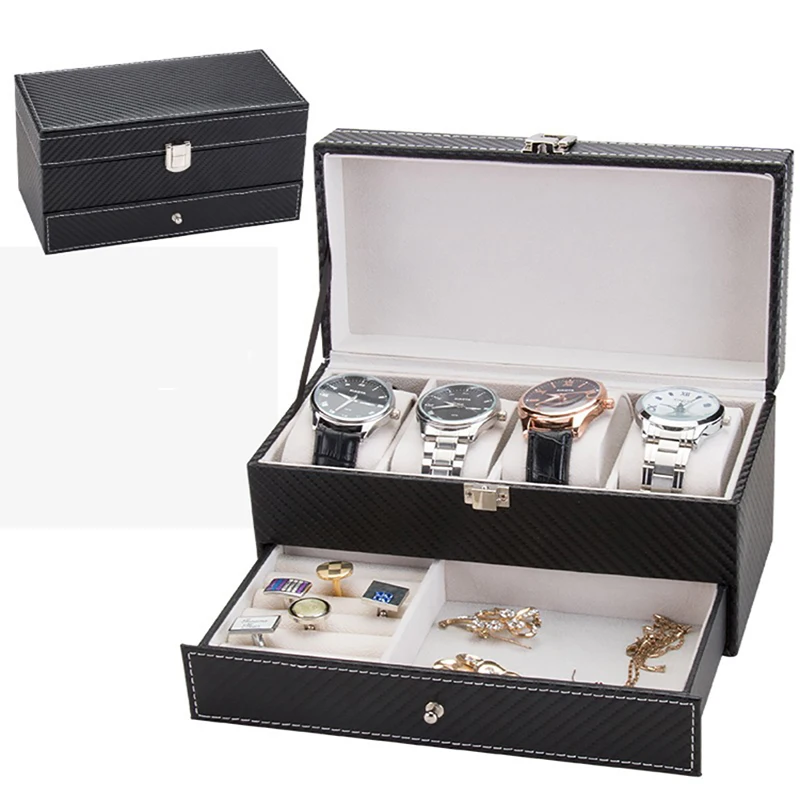 4 Slots Watch Boxes Double Car - Best Jewelry Watches avis et prix
