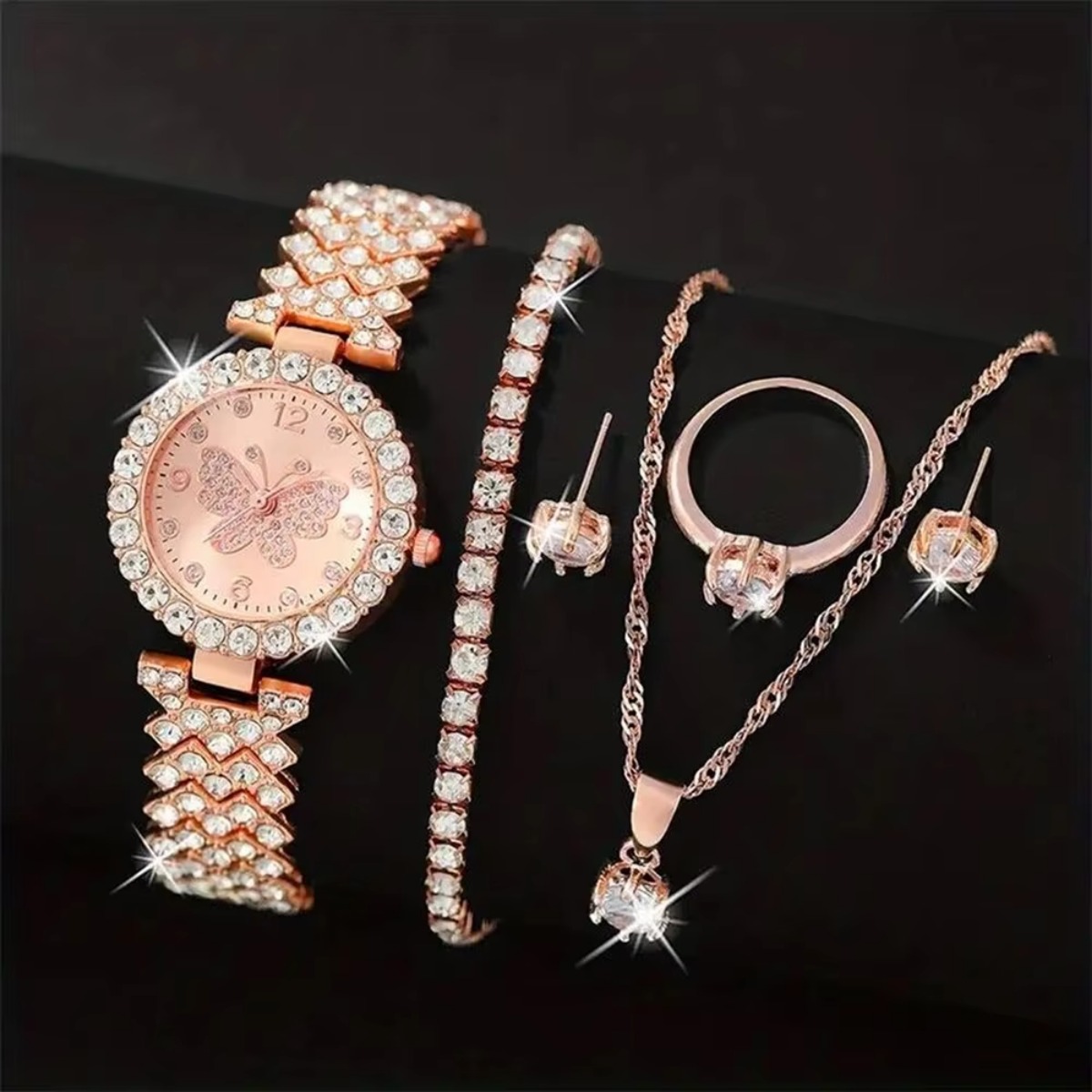 6PCS/Set Luxury Rhinestone But - Jewelry Clasp Watches avis et prix