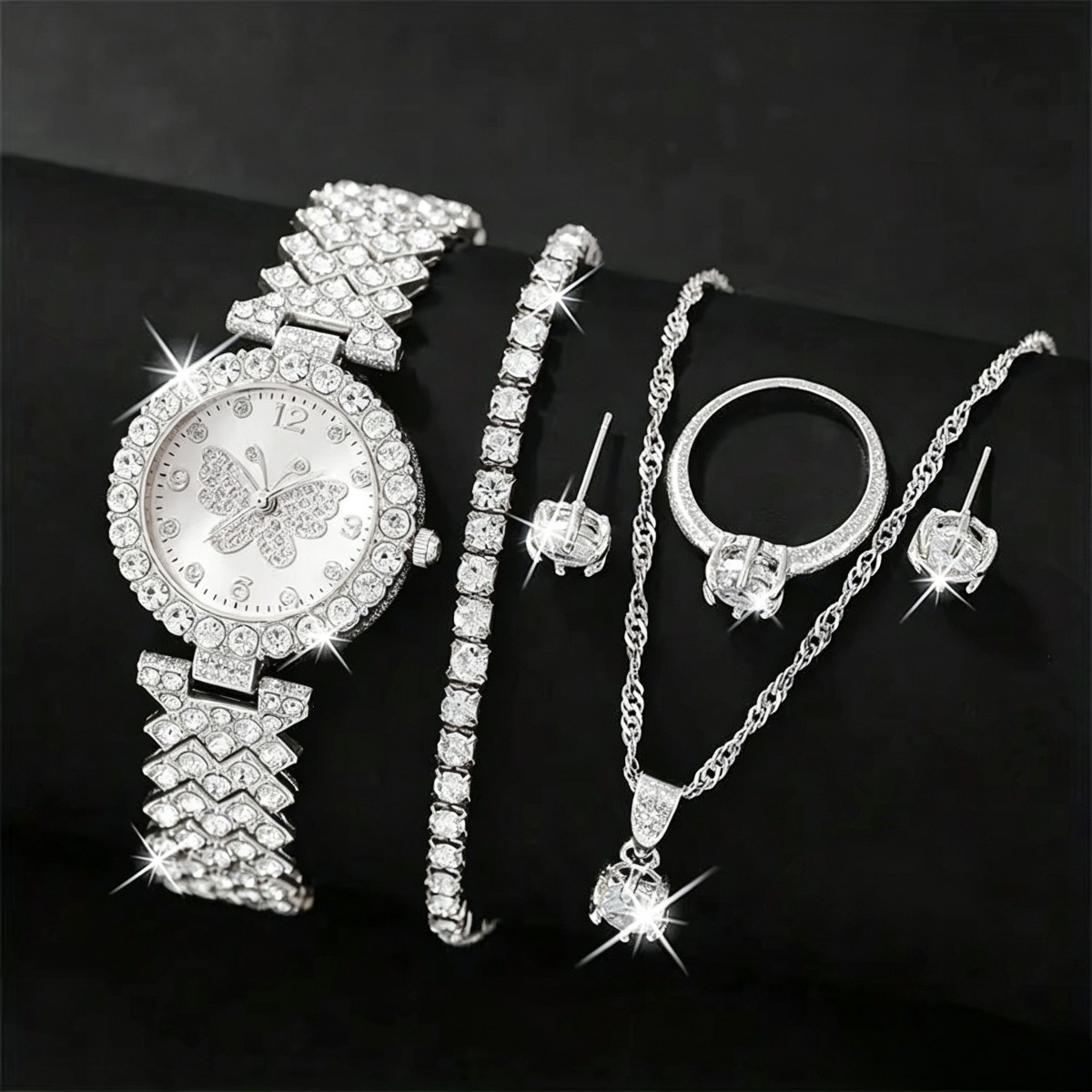 6PCS/Set Luxury Rhinestone But - Jewelry Clasp Watches avis et prix