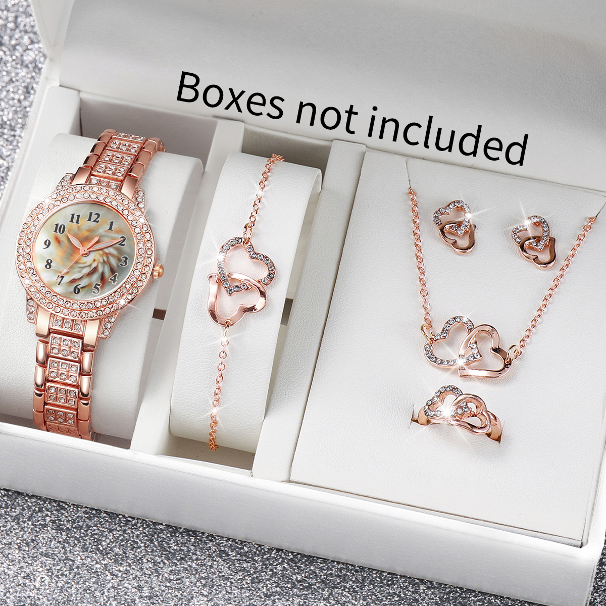 6PCS Luxury Rhinestone Women Q - Jewelry Watch Making avis et prix