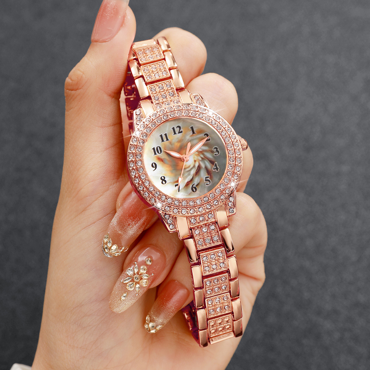 6PCS Luxury Rhinestone Women Q - Jewelry Watch Making avis et prix