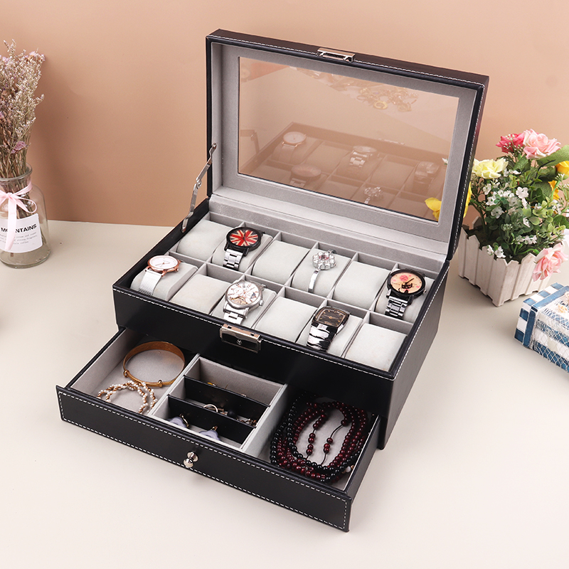 12 Grids Watch Box PU Leather  - Best Jewelry Watches avis et prix