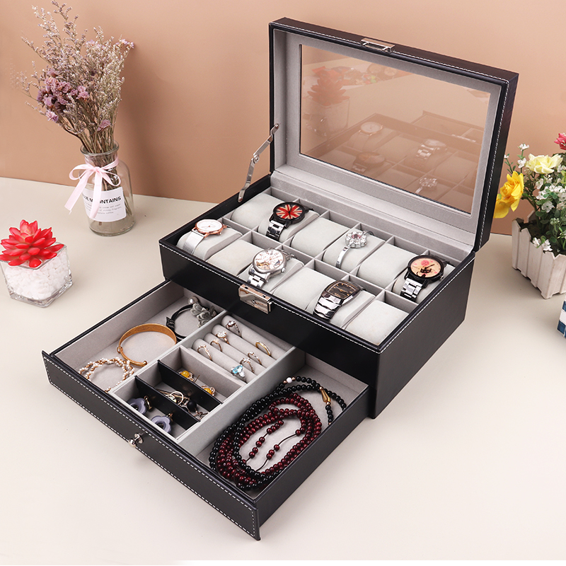 12 Grids Watch Box PU Leather  - Best Jewelry Watches avis et prix