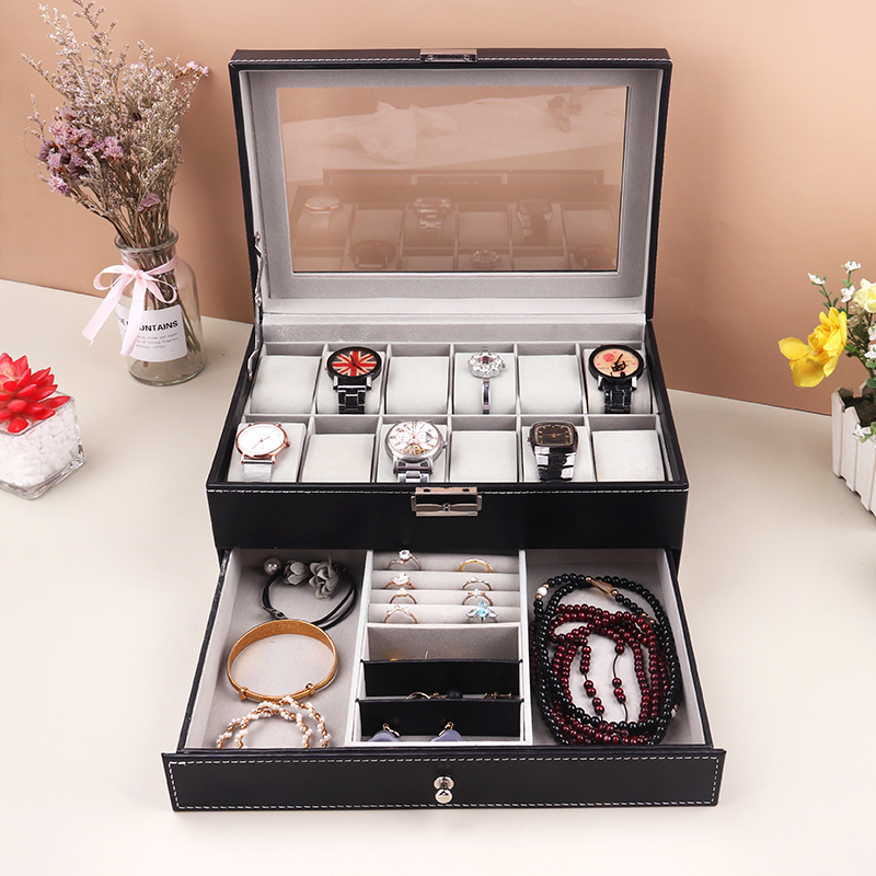 12 Grids Watch Box PU Leather  - Best Jewelry Watches avis et prix