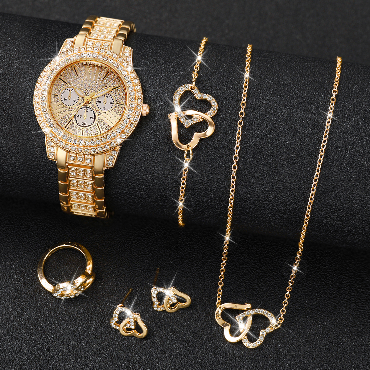 6PCS Luxury Rhinestone Women W - Jewelry Watch Making avis et prix