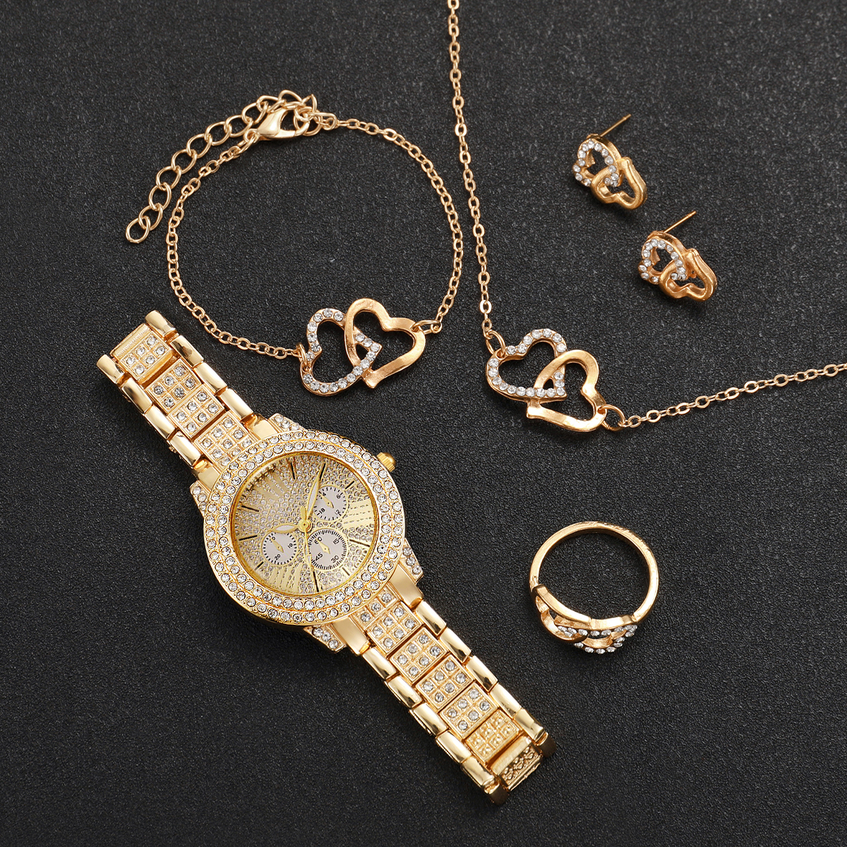 6PCS Luxury Rhinestone Women W - Jewelry Watch Making avis et prix