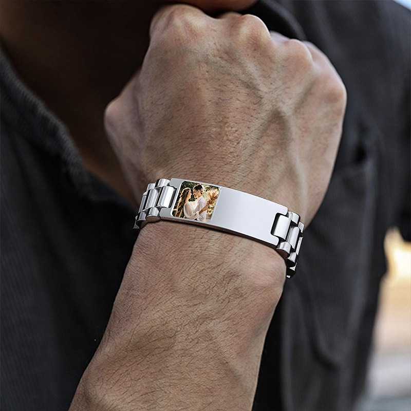 Custom Picture Text Bracelet W - Jewelry Clasp Watches avis et prix