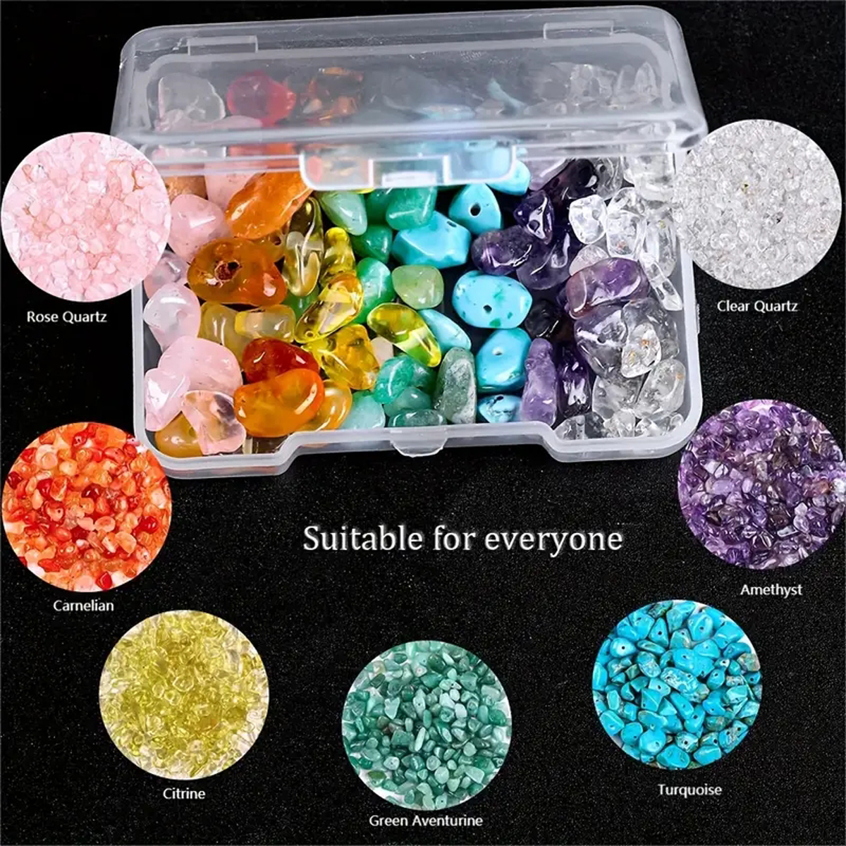 100/200pcs Natural Chips Stone - Gemstone Bracelet Healing avis et prix