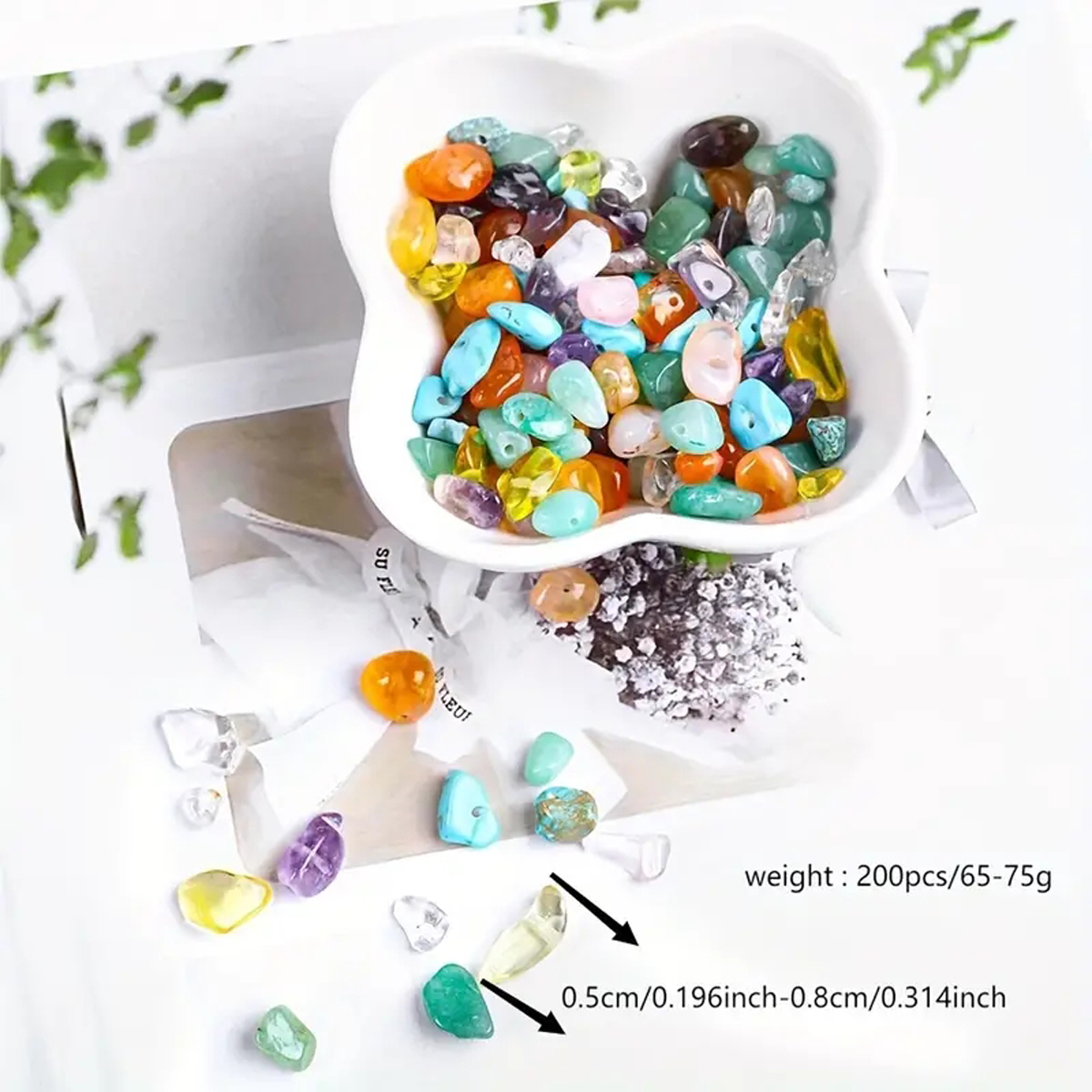 100/200pcs Natural Chips Stone - Gemstone Bracelet Healing avis et prix