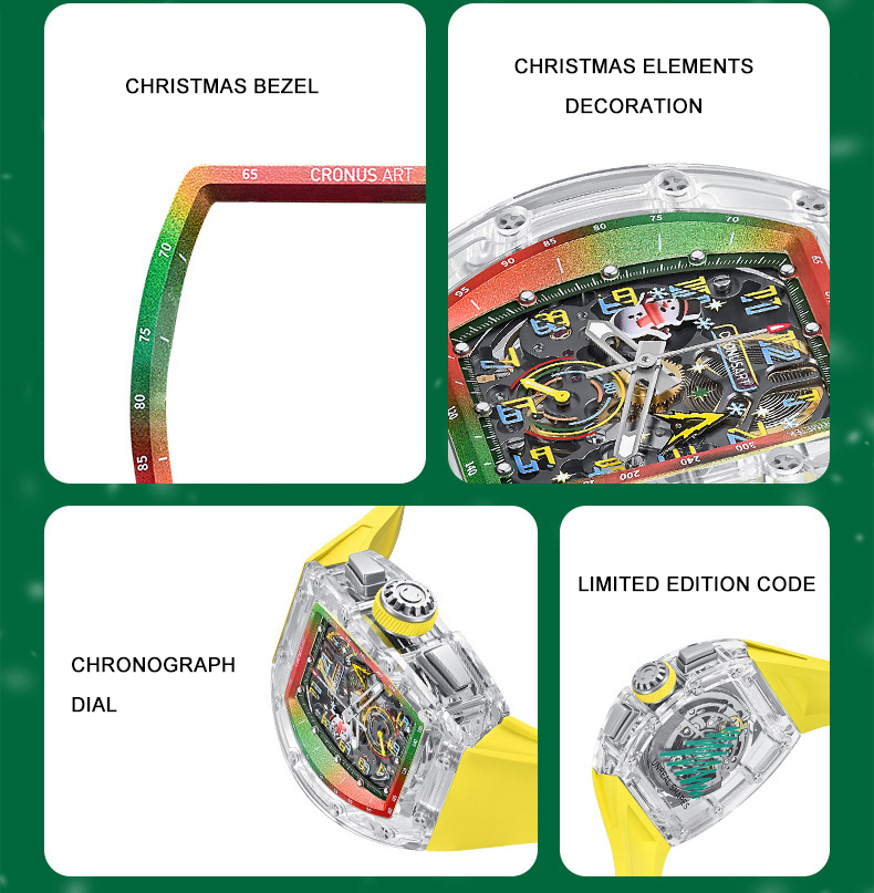 CRONUSART Men Chronograph Watc - Stones Watches & Jewelry In Sweden Ab avis et prix