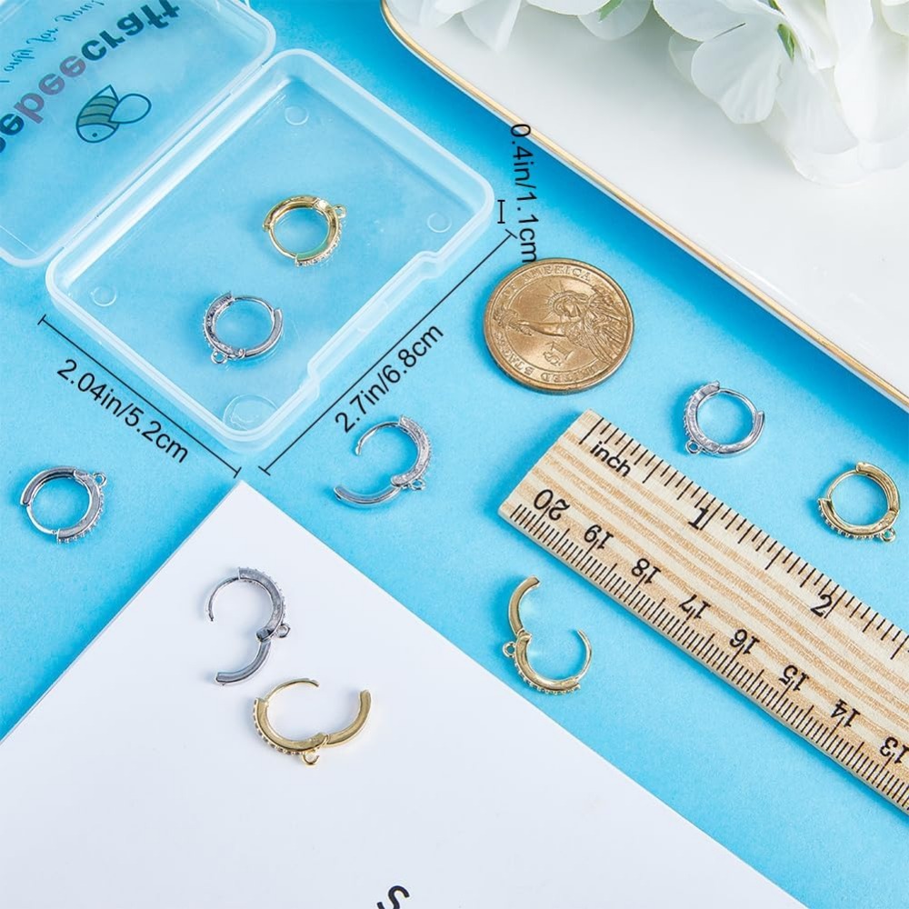 1 Box 12Pcs Round Leverback Ho - Gold Plated Ring avis et prix