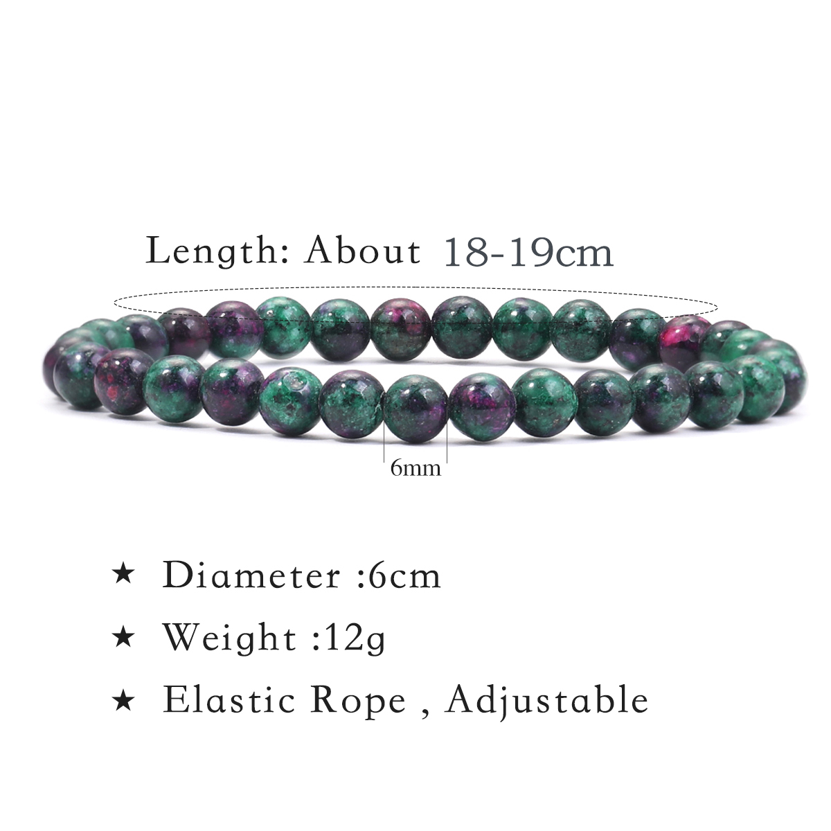 6mm Natural Gemstone Bracelet  - Gemstone Bracelet Healing avis et prix