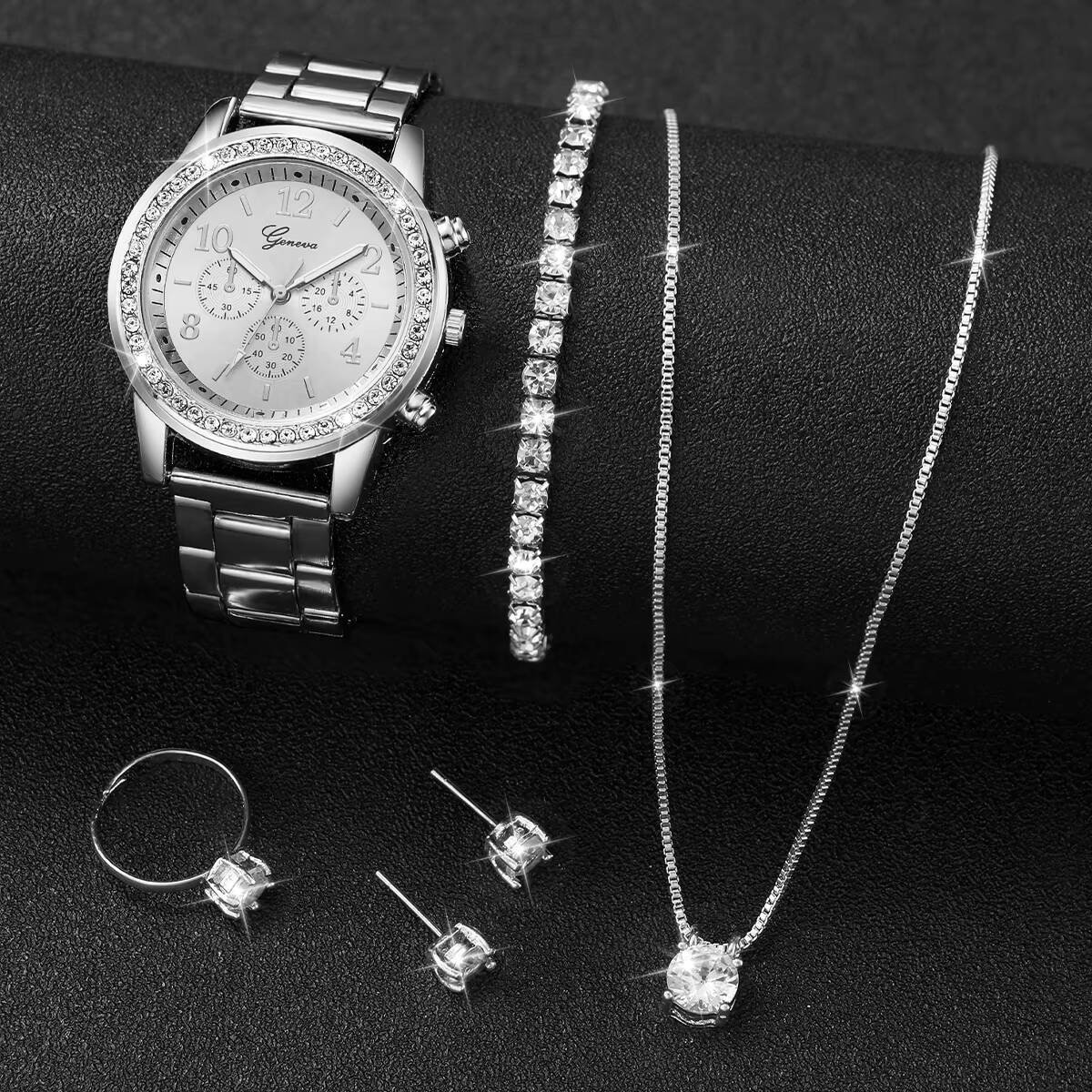 6PCS/Set Fashion Rhinestone Wo - Jewelry Clasp Watches avis et prix