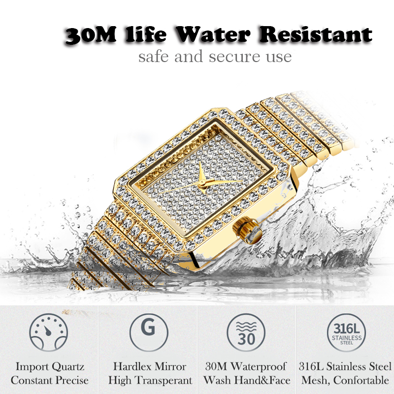MISSFOX Diamond Watch For Wome - Jewelry Watches Gold avis et prix