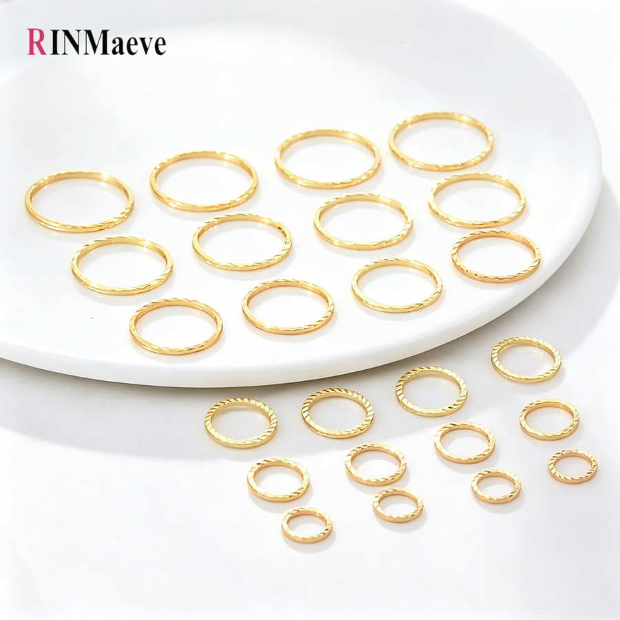 20PCS 10MM 12MM 18MM 14K Gold  - Gold Plated Ring avis et prix