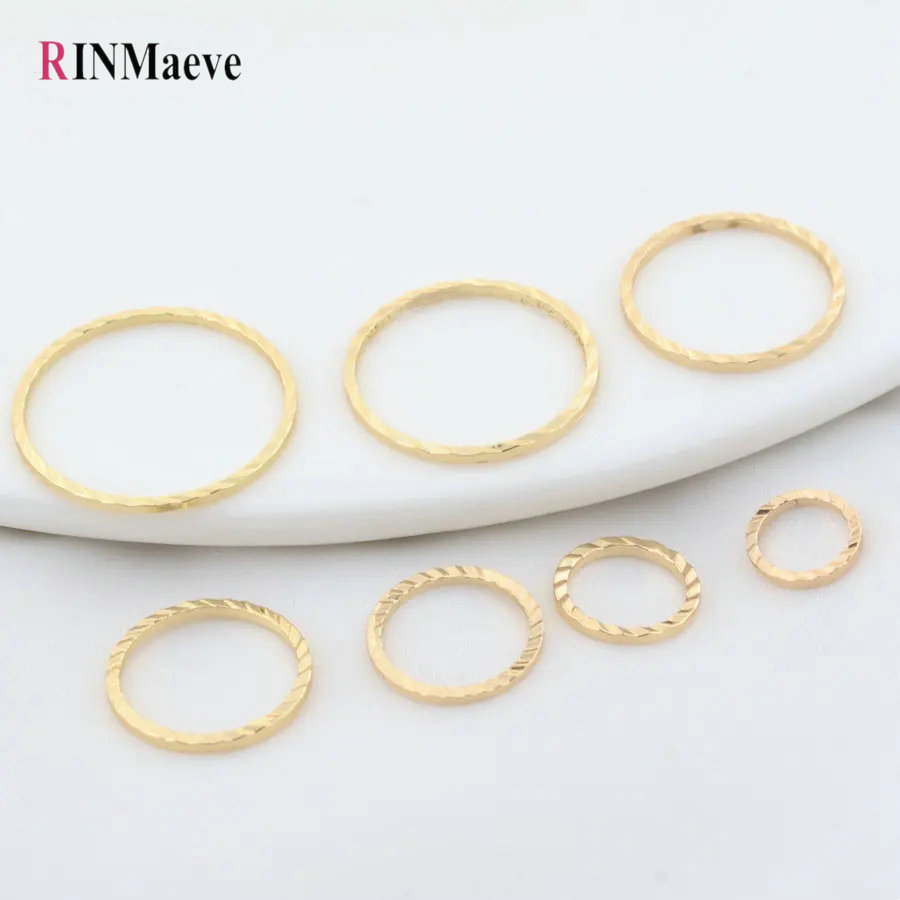 20PCS 10MM 12MM 18MM 14K Gold  - Gold Plated Ring avis et prix