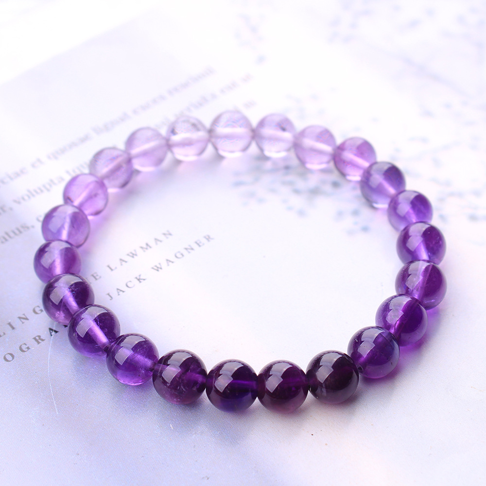 Natural Purple Amethyst Quartz - Gemstone Bracelet Healing avis et prix