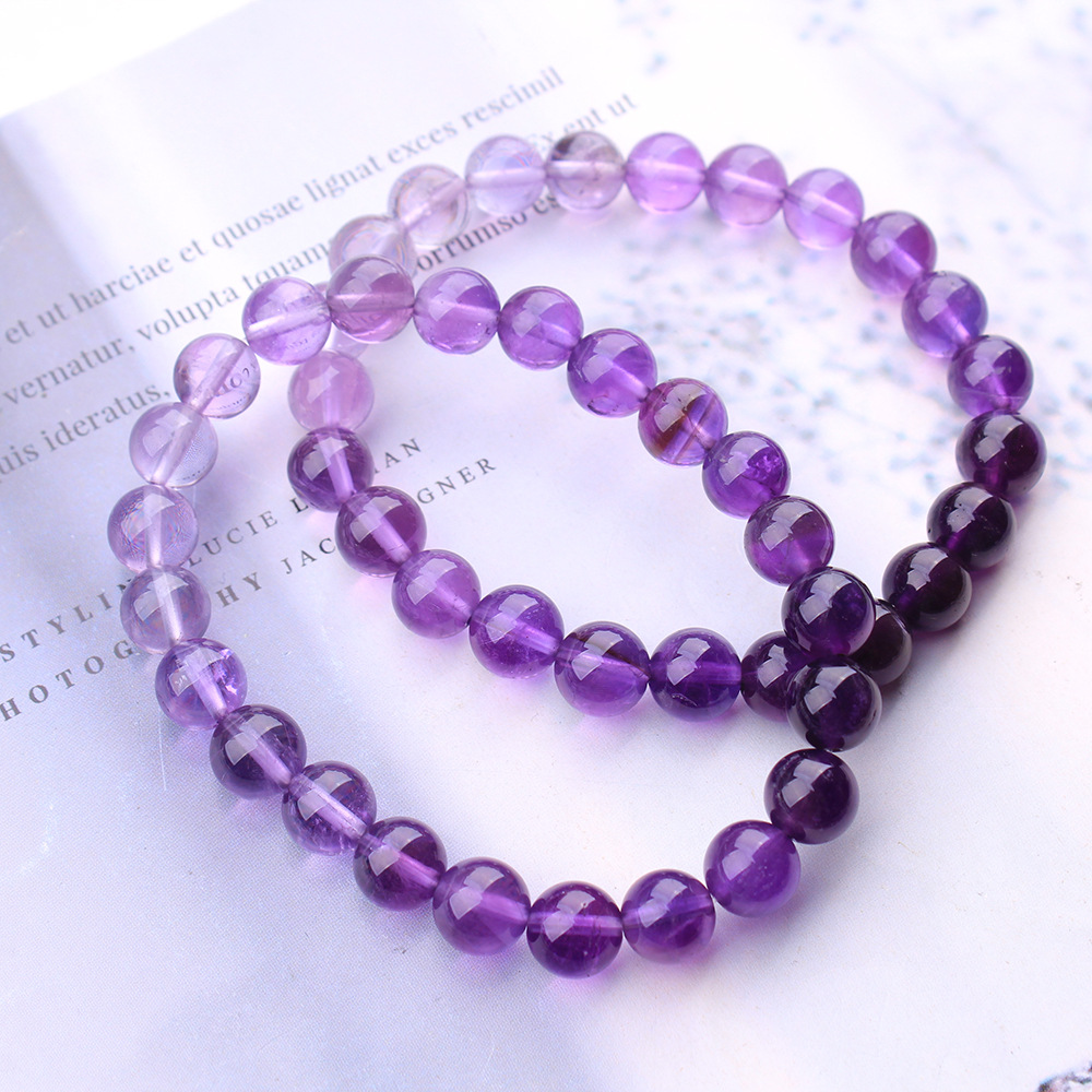 Natural Purple Amethyst Quartz - Gemstone Bracelet Healing avis et prix
