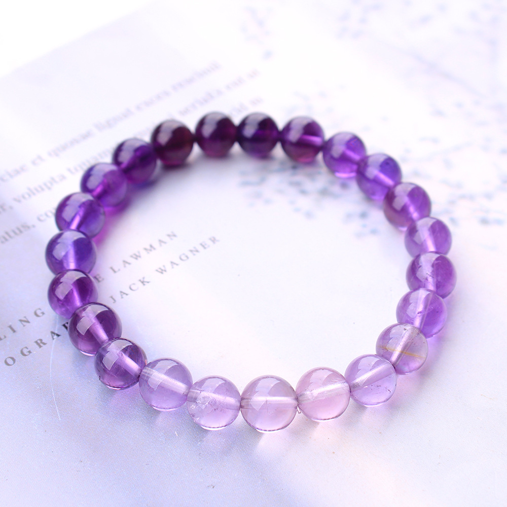 Natural Purple Amethyst Quartz - Gemstone Bracelet Healing avis et prix