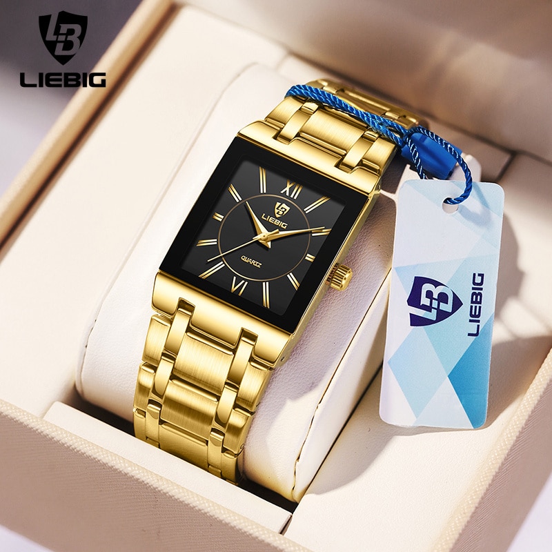 LiEBIG Luxury Golden Quartz Wr - Jewelry Watches Gold avis et prix