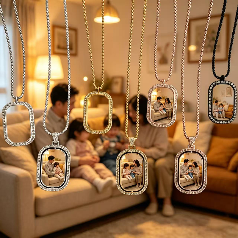 Personalized Custom Rectangula - Necklace Pendant avis et prix