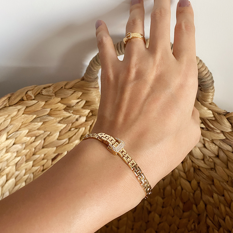 Brass With 18K Gold Watch Band - Fine Jewelry Watches Women avis et prix