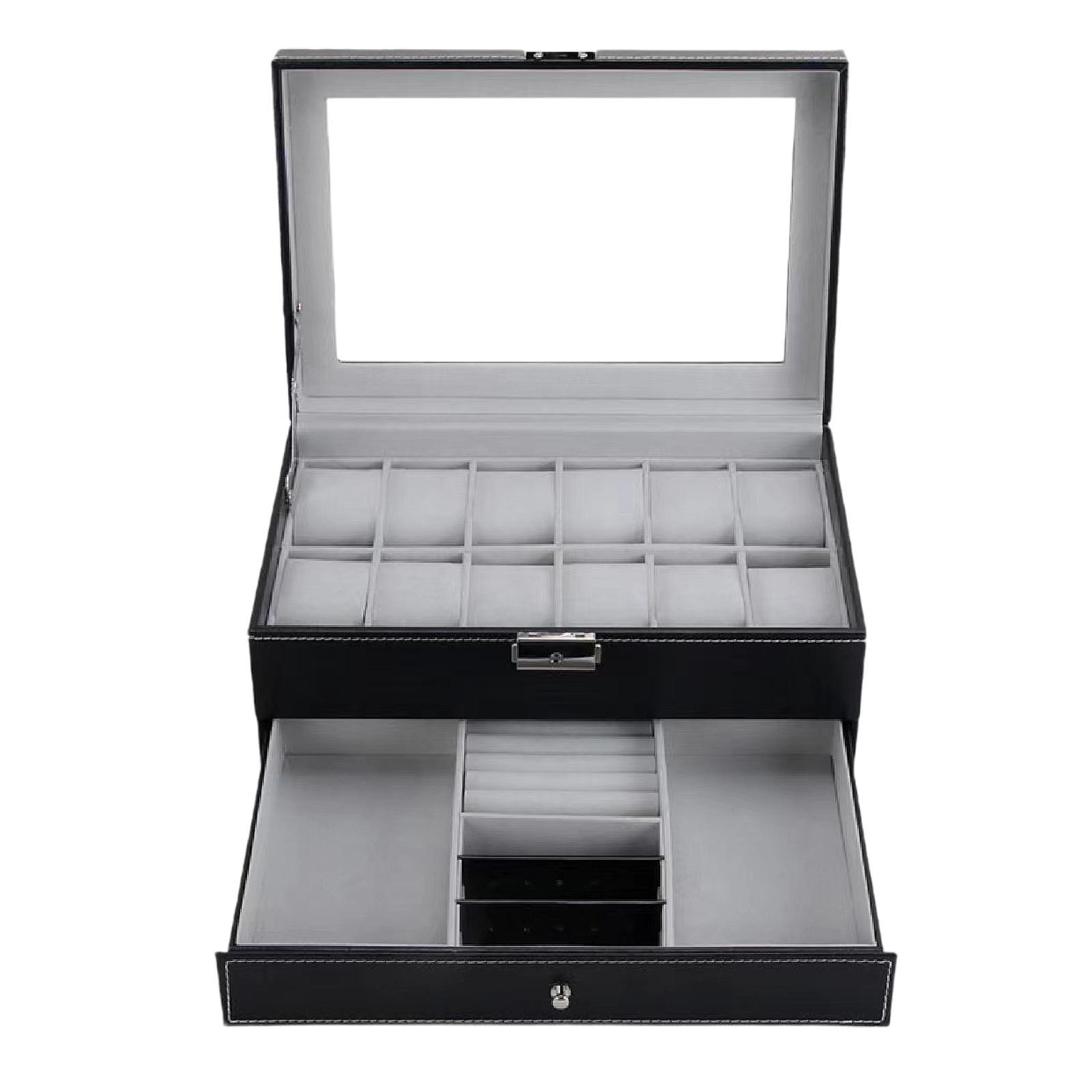 12 Slots PU Leather Watch Stor - Jewelry Box Watches Bracelets avis et prix