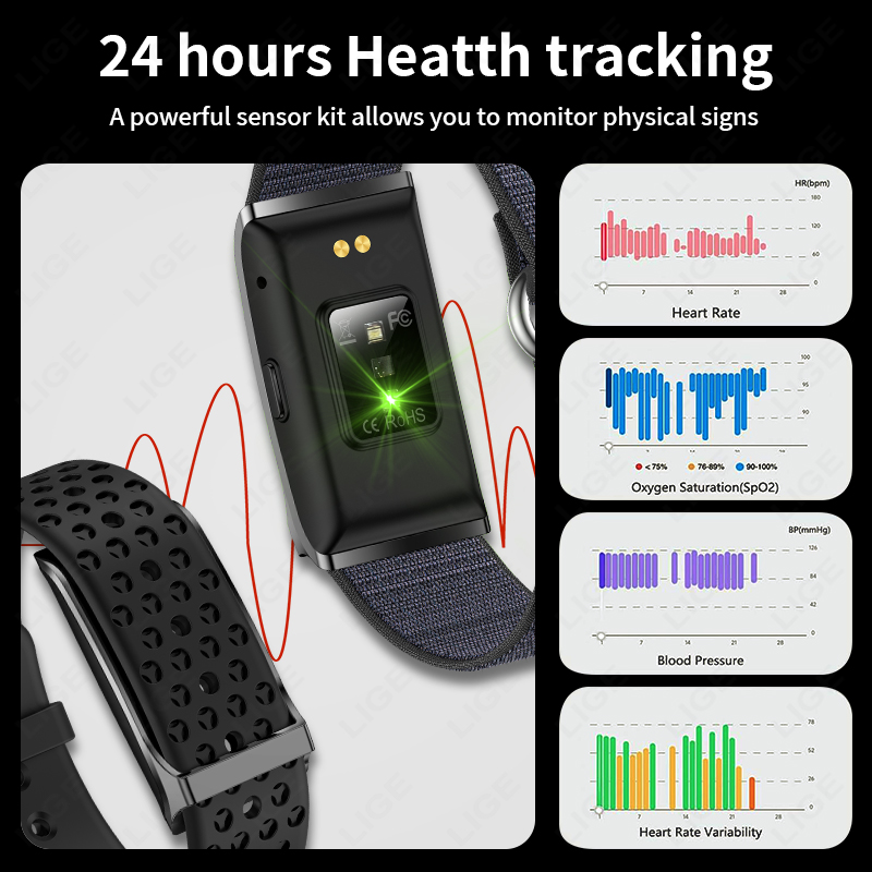 LIGE Smart Watch Heart Rate Bl - Italian Jewelry Watches avis et prix