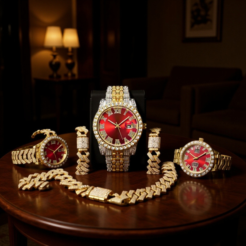 4-in-1 Hip Hop Jewelry Set for - Jewelry Watch Making avis et prix