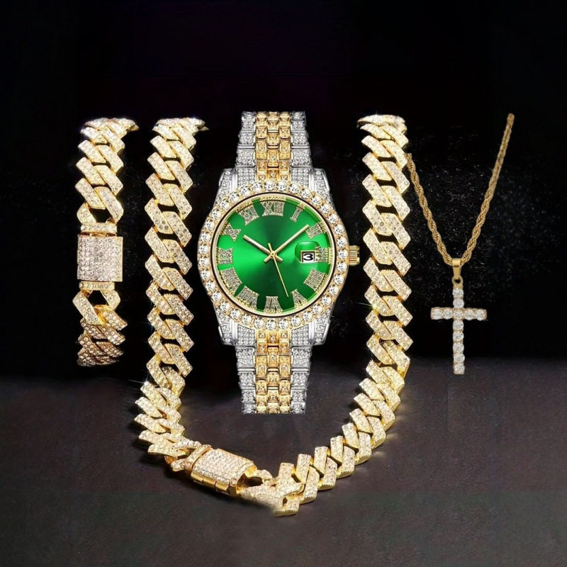 4-in-1 Hip Hop Jewelry Set for - Jewelry Watch Making avis et prix