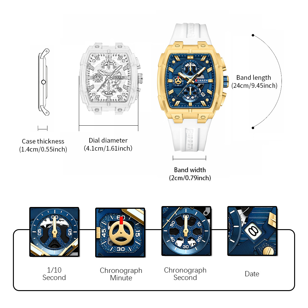 CURREN Luxury Vintage Watch fo - Jewelry For Watches avis et prix
