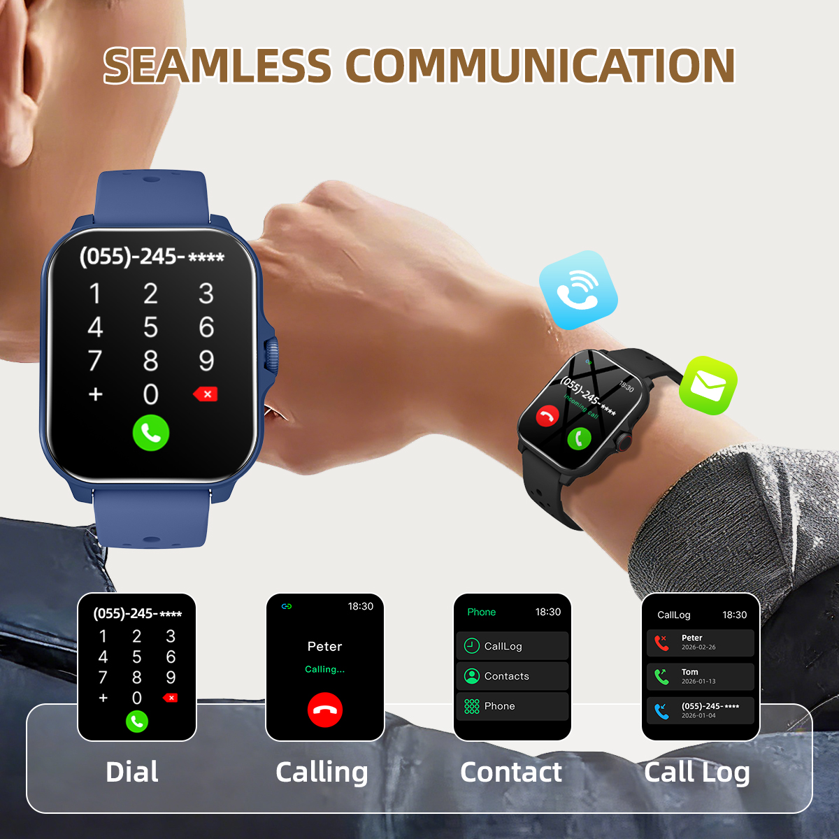2026 1.83-inch Smartwatch Blue - Italian Jewelry Watches avis et prix