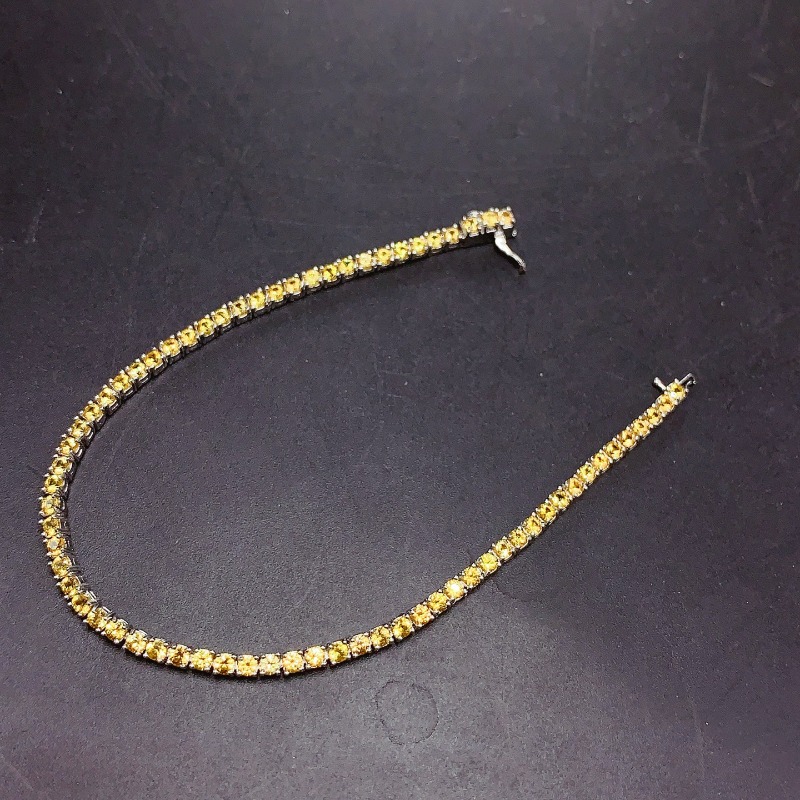Natural  Citrine Tennis Bracel - Gemstone Bracelet Healing avis et prix