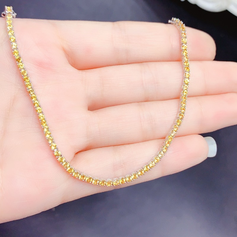 Natural  Citrine Tennis Bracel - Gemstone Bracelet Healing avis et prix