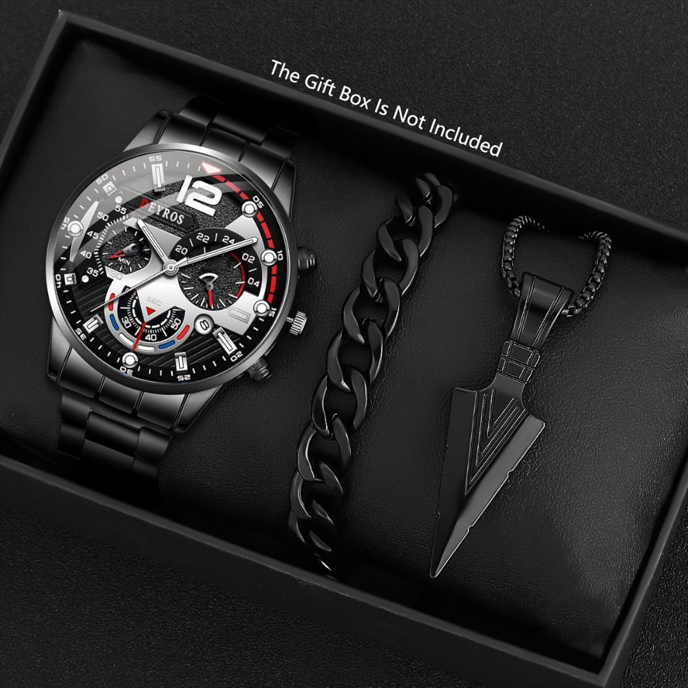 3pcs/set Fashion Men's Watch B - Best Jewelry Watches avis et prix