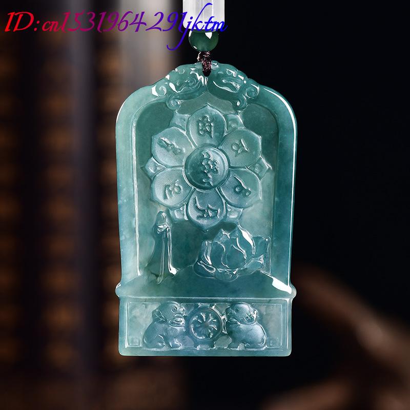 Natural Burmese Jadeite Guanyi - Necklace Pendant avis et prix