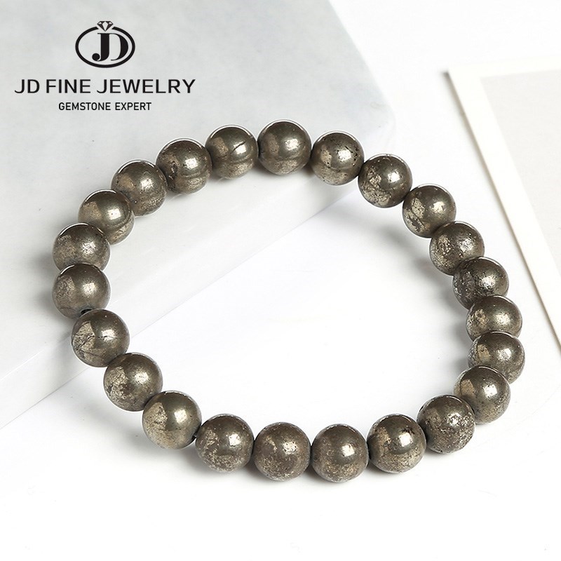 JD Natural Pyrite Bead Bracele - Gemstone Bracelet Healing avis et prix
