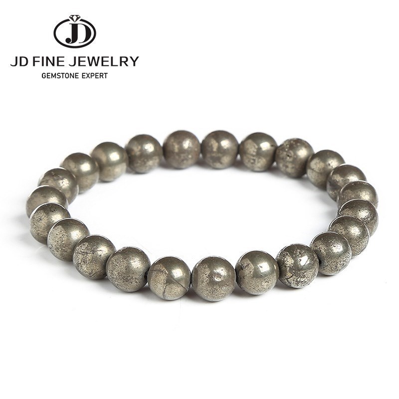 JD Natural Pyrite Bead Bracele - Gemstone Bracelet Healing avis et prix